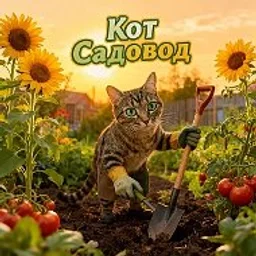 Дача цветы огород. Кот садовод
